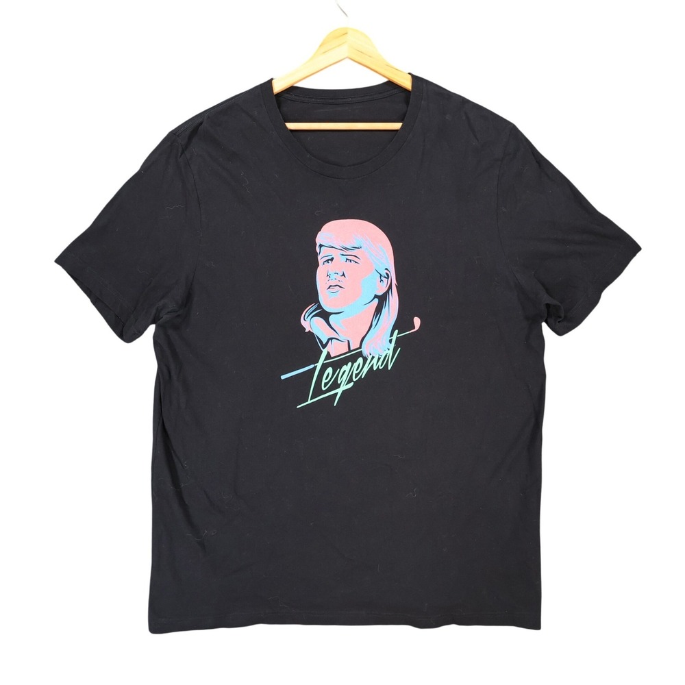 Unbranded John Daly Legend Graphic T-Shirt Mens XL Black Cotton Regular Golf Tee